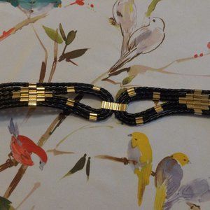 BCBGMaxAzria Runway Black & Gold Belt